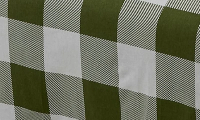 Shop Woven & Weft Turkish Cotton Flannel Sheet Set In Buffalo Check - Green