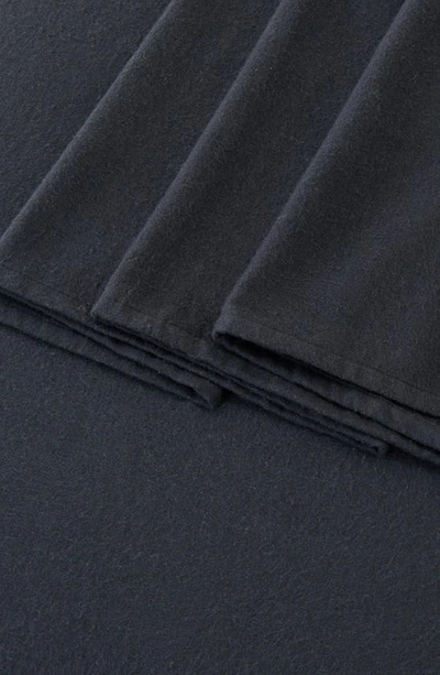 Shop Woven & Weft Cotton Solid Flannel Sheet Set In Black