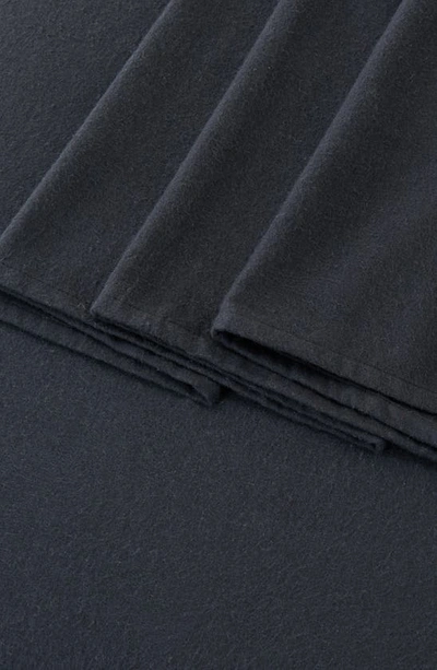 Woven & Weft Cotton Solid Flannel Sheet Set In Black