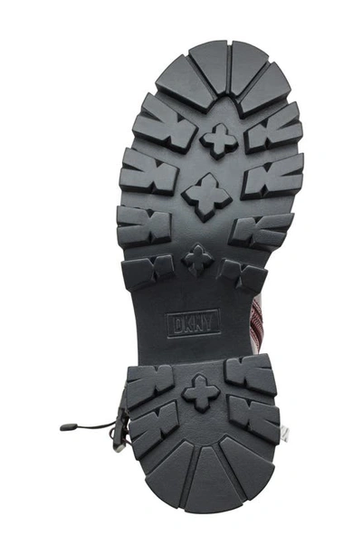 Dkny Lug Sole Combat Boot In Bordeaux