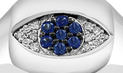 Shop Effy Evil Eye Diamond & Sapphire Ring In Blue