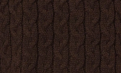 Shop Rainforest Mountain Range Cable Knit Quarter Zip Sweater In Chocolate