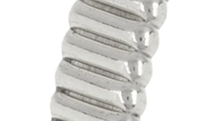 Shop Meshmerise 25mm Diamond Hoop Earrings In White