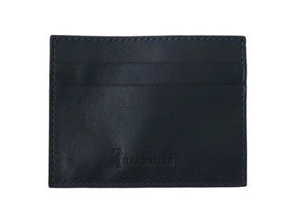 Shop Billionaire Italian Couture Blue Leather Cardholder Men's Wallet