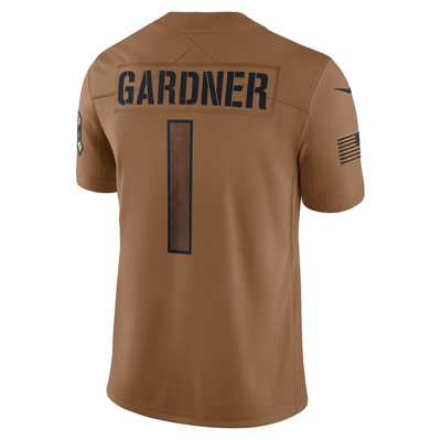 Shop Nike Ahmad Sauce Gardner Brown New York Jets 2023 Salute To Service Limited Jersey