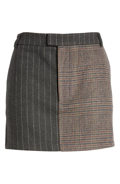 Shop Rails Prim Mixed Print Miniskirt In Pinstripe Plaid Mix