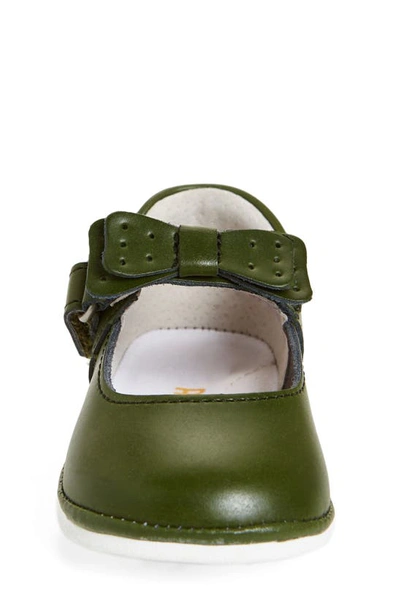 L'amour Kids' Ava Bow Mary Jane In Green