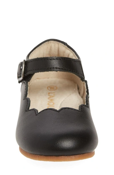 L'amour Kids' Sonia Mary Jane Flat In Black