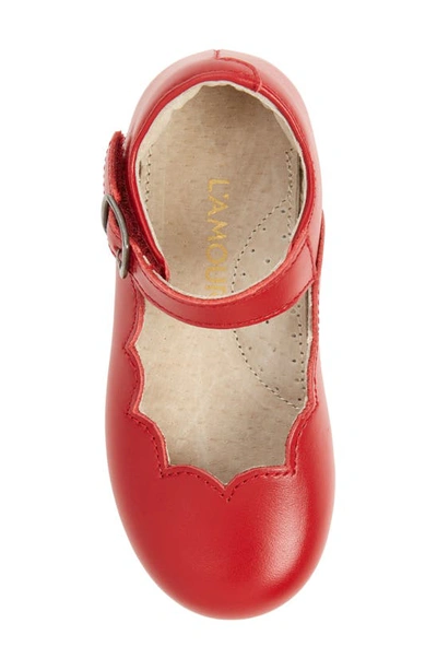 Shop L'amour Kids' Sonia Mary Jane Flat In Red