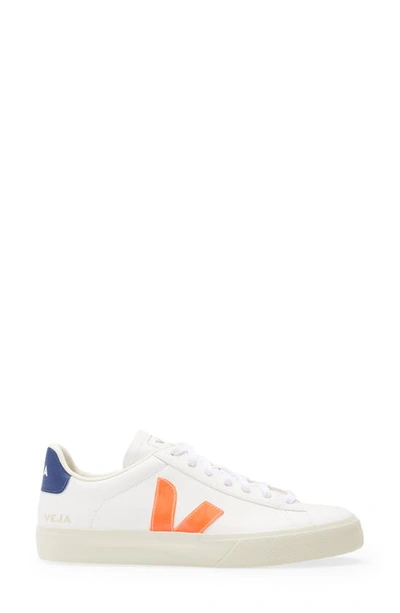 Shop Veja Campo Sneaker In Extra White/ Orange/ Cobalt