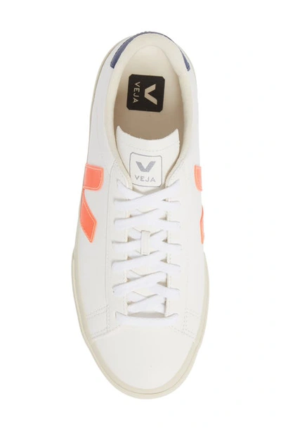 Shop Veja Campo Sneaker In Extra White/ Orange/ Cobalt