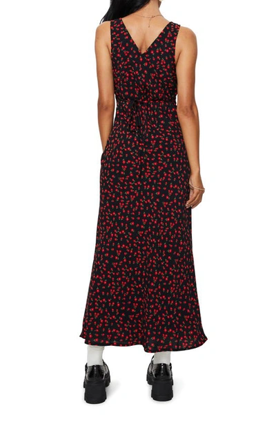 Shop Princess Polly Nellie Floral Maxi Dress In Black/ Red Floral