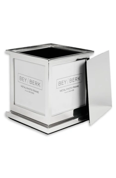 Shop Bey-berk Photo Cube & Trinket Box In Silver