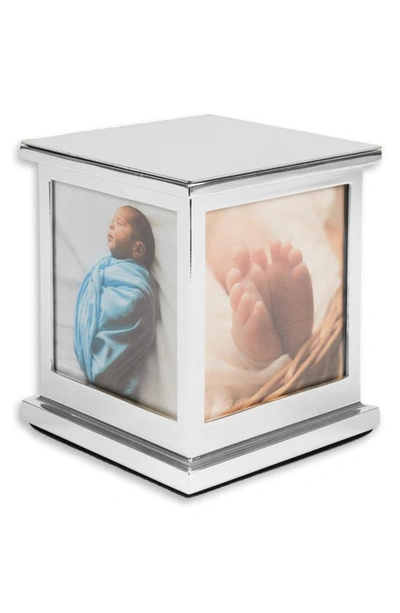 Shop Bey-berk Photo Cube & Trinket Box In Silver