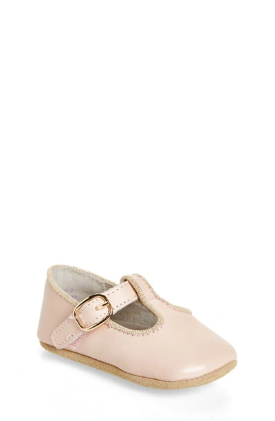 Shop L'amour Evie T-strap Crib Shoe In Pink