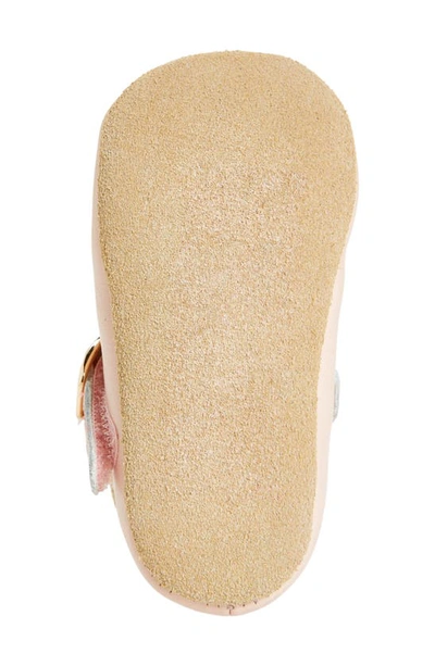 L'amour Evie T-strap Crib Shoe In Pink