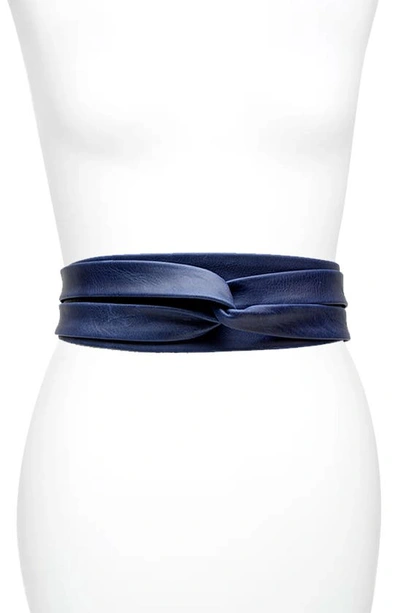Ada Classic Wrap Belt In Marine