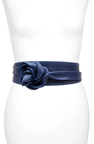Ada Classic Wrap Belt In Marine