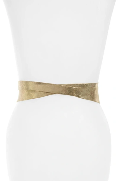 Shop Ada Classic Wrap Belt In Gold