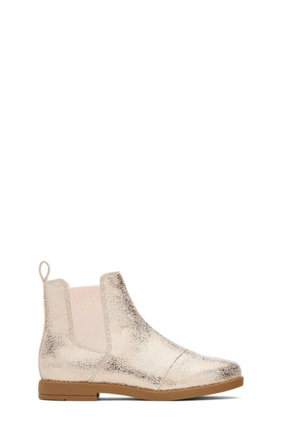 Shop Toms Kids' Charli Chelsea Boot In Gold