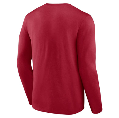 Shop Fanatics Branded Red Atlanta Falcons Big & Tall Wordmark Long Sleeve T-shirt