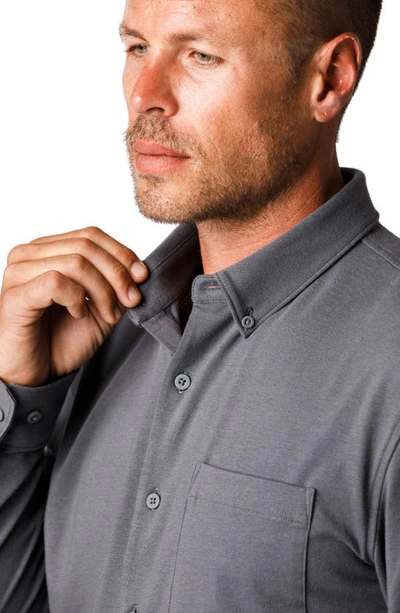 Western Rise X Performance Cotton Blend Button-down Shirt In Concrete