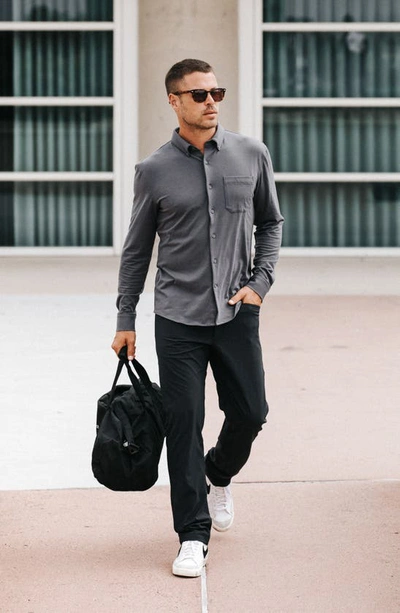 Western Rise X Performance Cotton Blend Button-down Shirt In Concrete