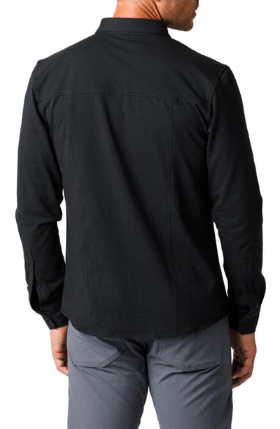 Shop Western Rise X Performance Cotton Blend Button-down Shirt In Black