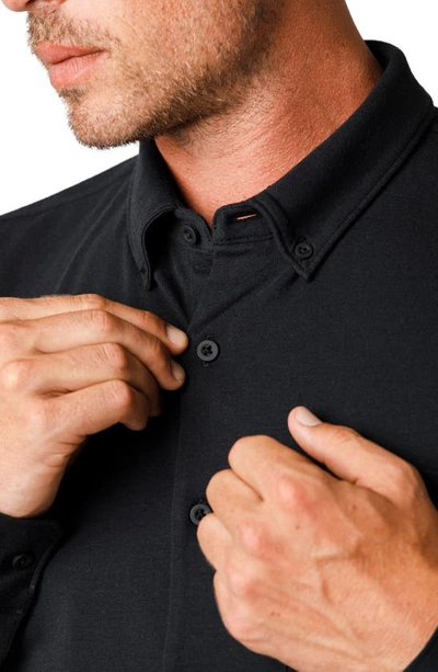 Shop Western Rise X Performance Cotton Blend Button-down Shirt In Black