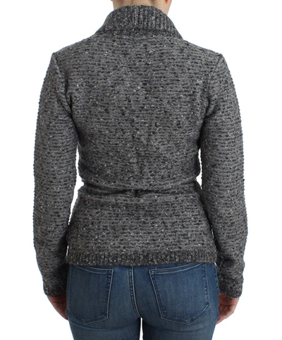 Shop Cavalli Elegant Gray Wool Blend Women's Cardigan