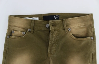 Shop Cavalli Green Wash Slim Fit Cotton Stretch Women's Jeans