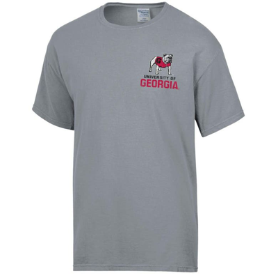 Shop Comfort Wash Graphite Georgia Bulldogs Vintage Logo T-shirt