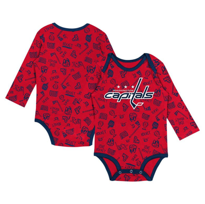 Shop Outerstuff Infant Red Washington Capitals Dynamic Defender Long Sleeve Bodysuit