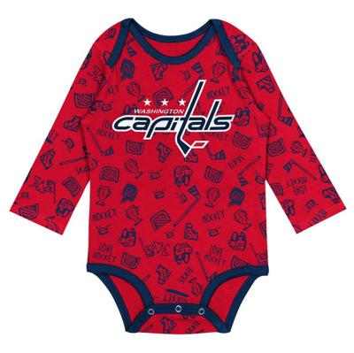 Shop Outerstuff Infant Red Washington Capitals Dynamic Defender Long Sleeve Bodysuit