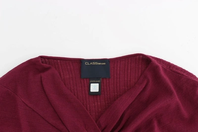 Shop Cavalli Elegant Purple Keyhole Wool Women's Sweater