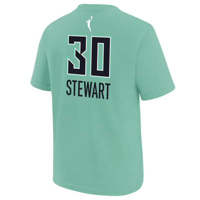 Shop Outerstuff Youth Breanna Stewart Mint New York Liberty Rebel Edition Name & Number T-shirt