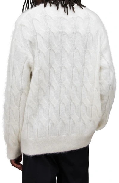 Shop Allsaints Kosmic Cable Sweater In Ecru
