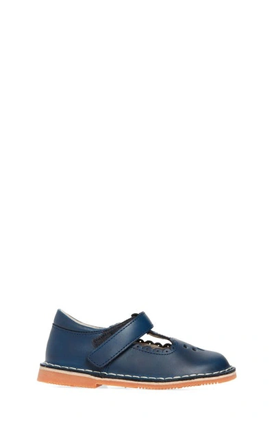L'amour Kids' Angie Scalloped T-strap Mary Jane In Navy