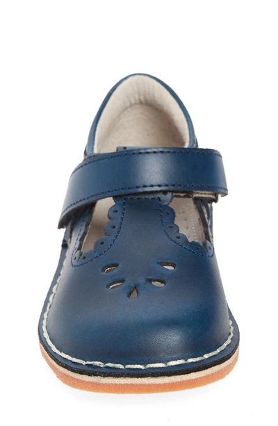 Shop L'amour Kids' Angie Scalloped T-strap Mary Jane In Navy