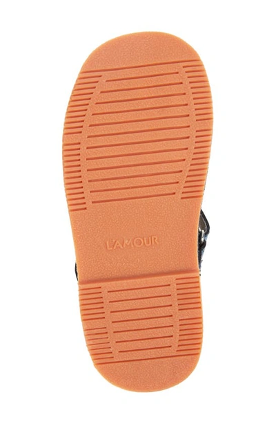 L'amour Kids' Angie Scalloped T-strap Mary Jane In Navy