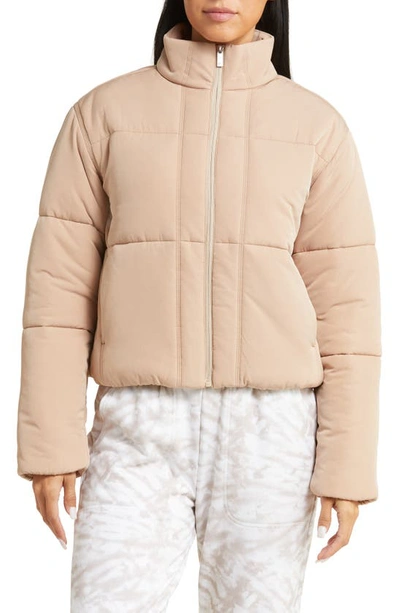 Shop Travismathew Mont Blanc Puff Jacket In Natural