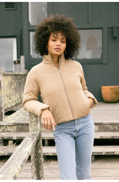 Travismathew Mont Blanc Puff Jacket In Natural