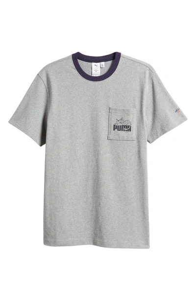 Shop Puma X Noah Pocket Ringer T-shirt In Medium Gray Heather