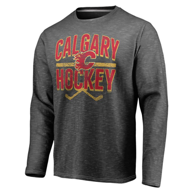 Shop Fanatics Branded Gray Calgary Flames Iced Out Long Sleeve T-shirt