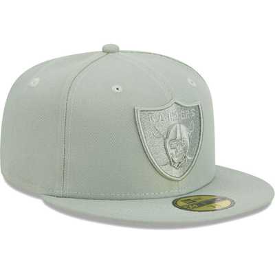 Shop New Era Green Las Vegas Raiders Color Pack 59fifty Fitted Hat