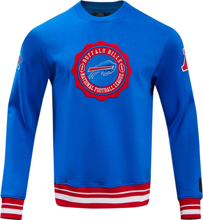 Shop Pro Standard Royal Buffalo Bills Crest Emblem Pullover Sweatshirt