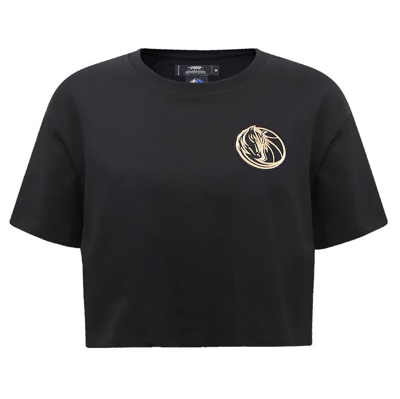Shop Pro Standard Black Dallas Mavericks Holiday Glam Boxy T-shirt