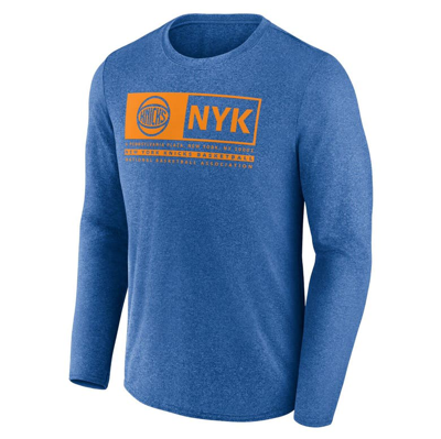 Shop Fanatics Branded Blue New York Knicks Three-point Play T-shirt