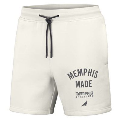 Shop Staple Nba X  Cream Memphis Grizzlies Heavyweight Fleece Shorts