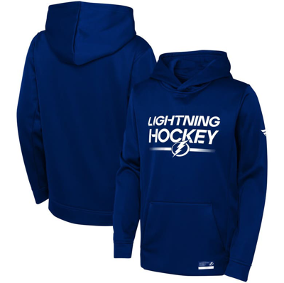 Shop Fanatics Youth  Branded Blue Tampa Bay Lightning Authentic Pro Pullover Hoodie